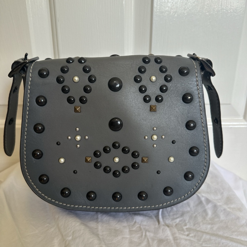 Coach Western Rivets Saddle Bag